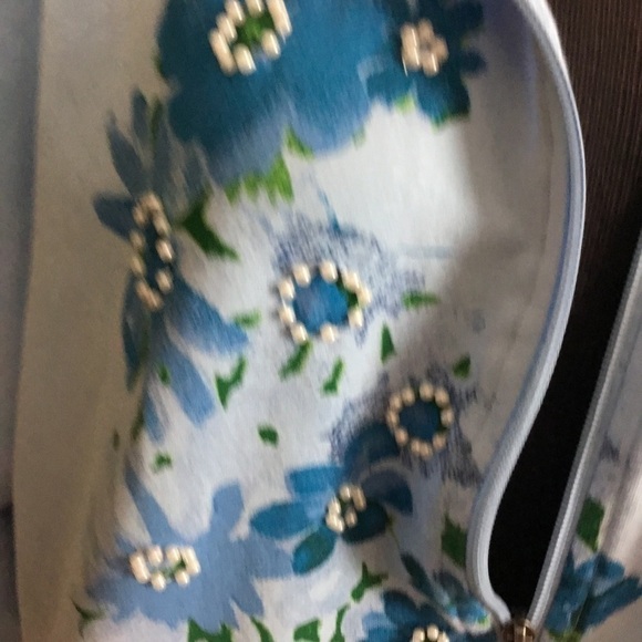 Sport Savvy 3X powder blue floral 3/4 sleeve zip up kangaroo style pocke… - Picture 12 of 14